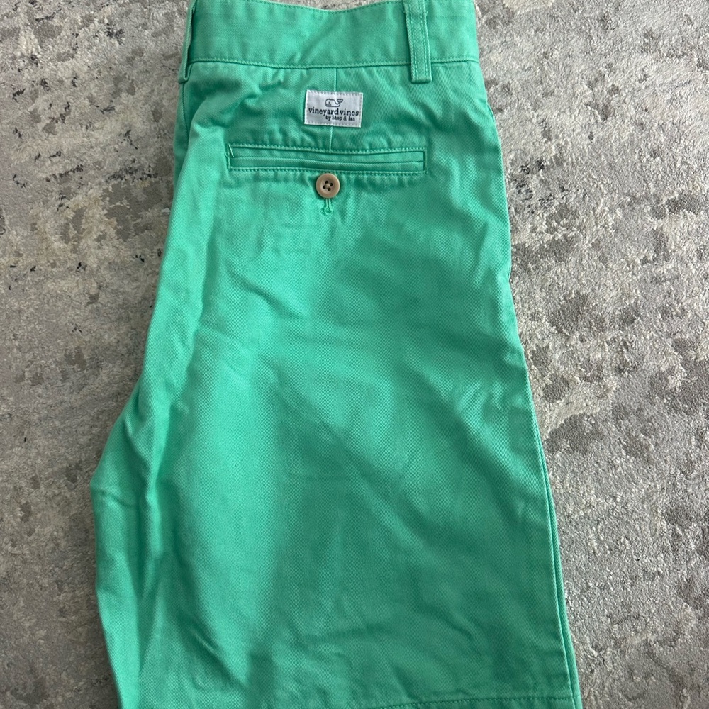 Vineyard Vines boys Mint Green Shorts 14